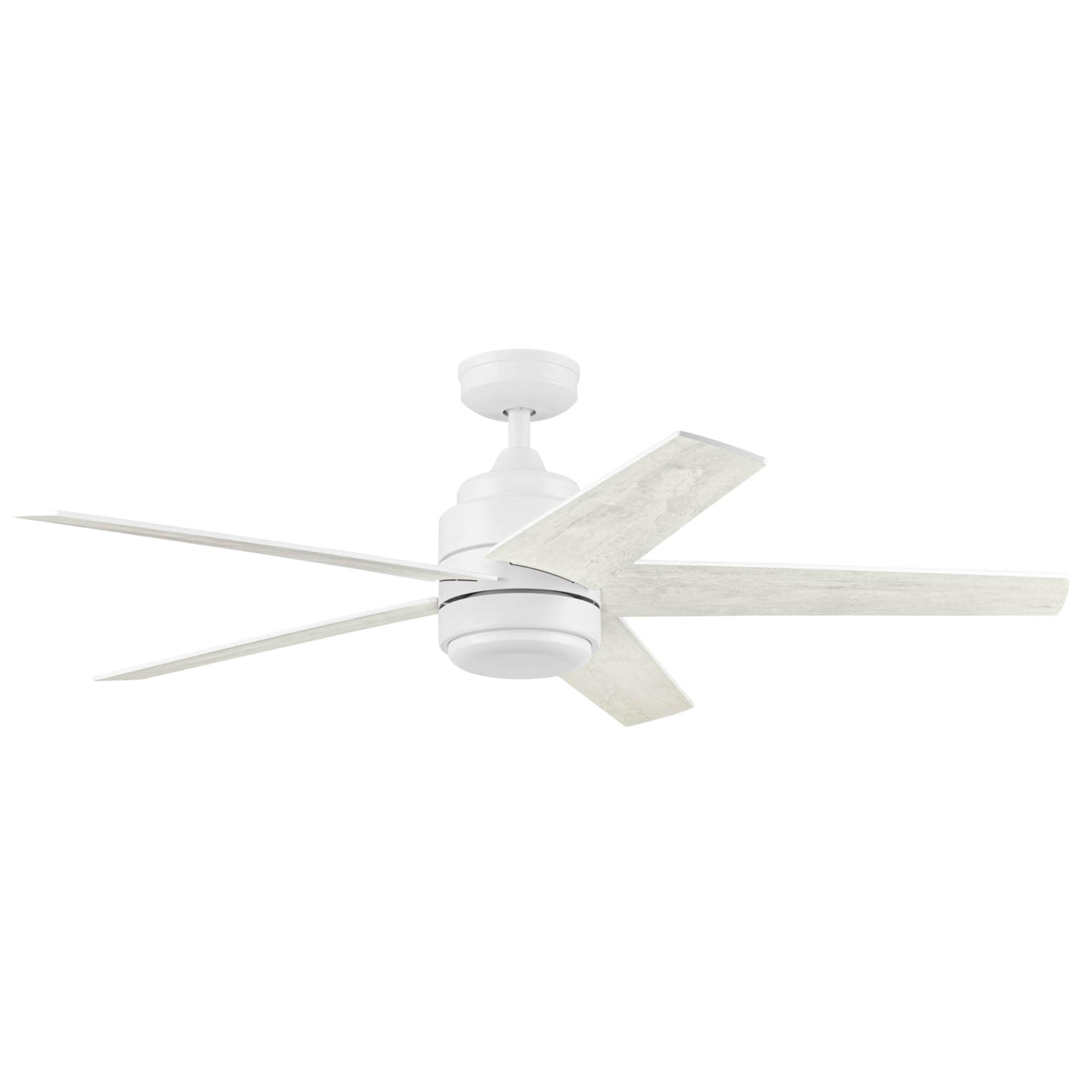 Carlow 52-in Color-Changing Outdoor White with White/Driftwood Blades Ceiling Fan With Light - Remote Included ( 5 -Blade ) - Image 12