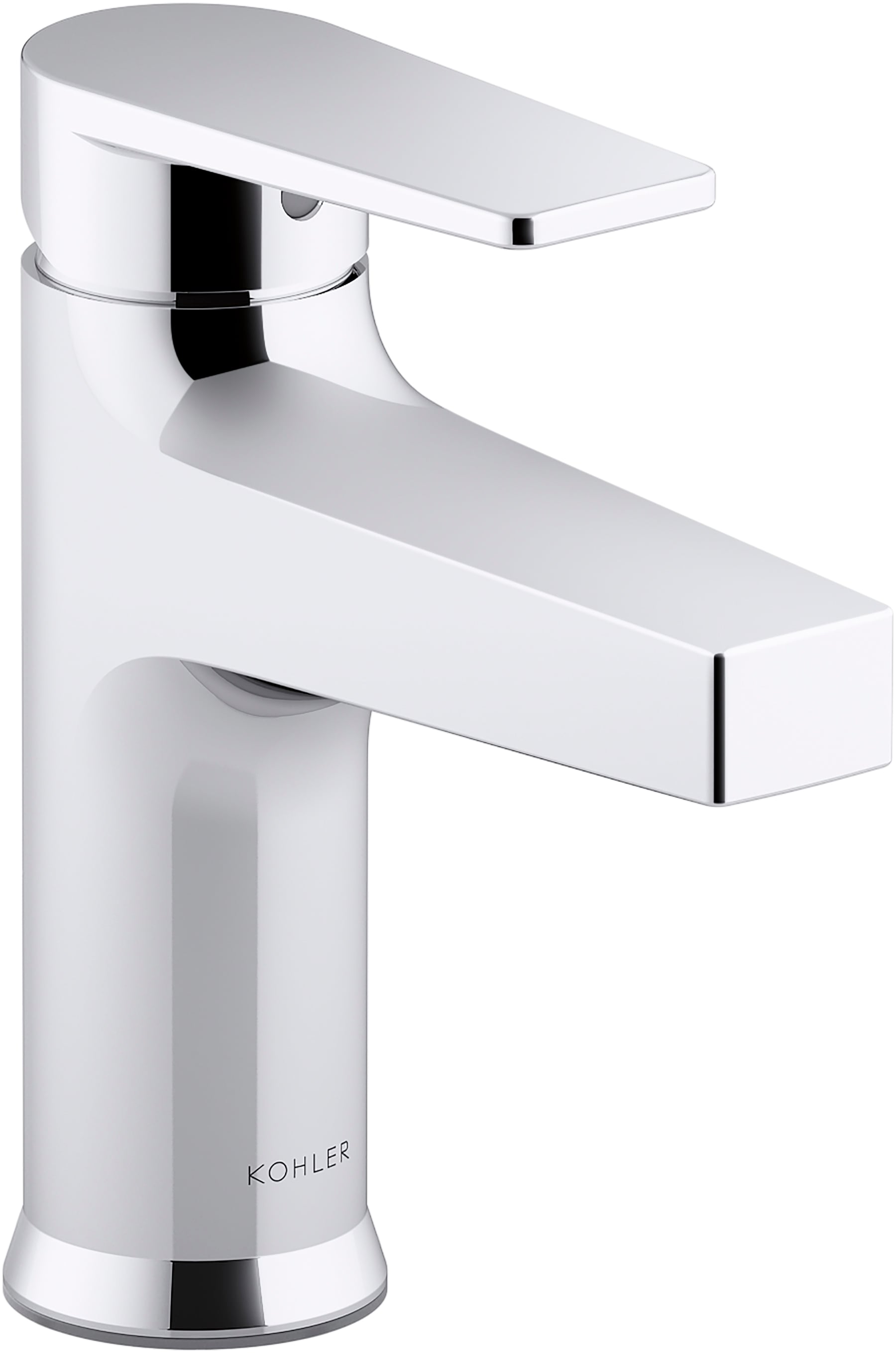 Taut Polished Chrome Single hole 1-handle WaterSense Low-arc Commercial/Residential Handle Bathroom Sink Faucet