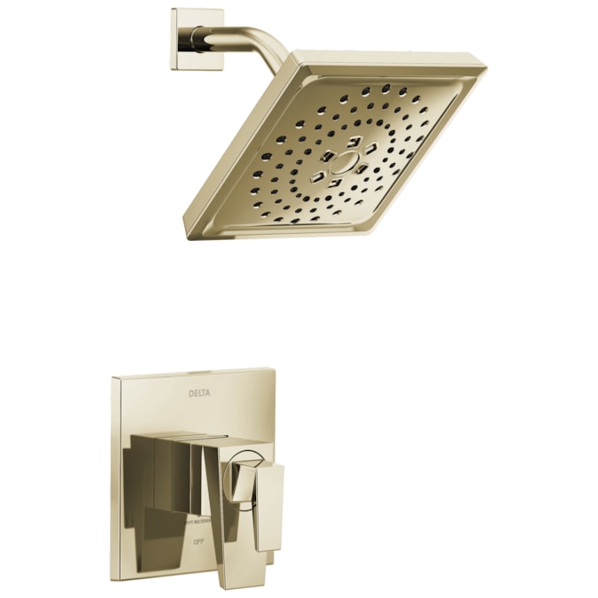 Delta Trillian Lumicoat Polished Nickel 2-handle Multi-function Square Bathtub and Shower Faucet