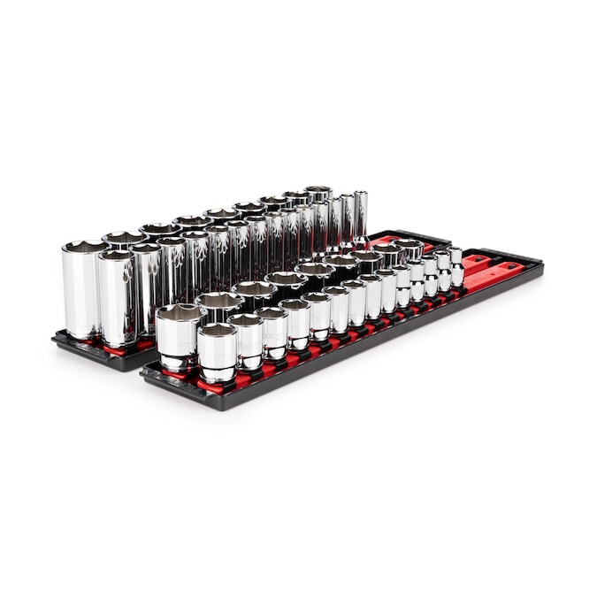 TEKTON 1/2-in Drive Metric Shallow/Deep Socket Set (46-Pieces)