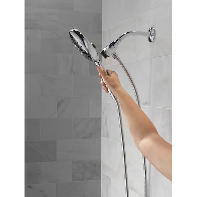 Delta SureDock Magnetic Lumicoat Chrome 6.19-in Round Handheld Shower Head 1.75-GPM (6.6-LPM) - Image 12