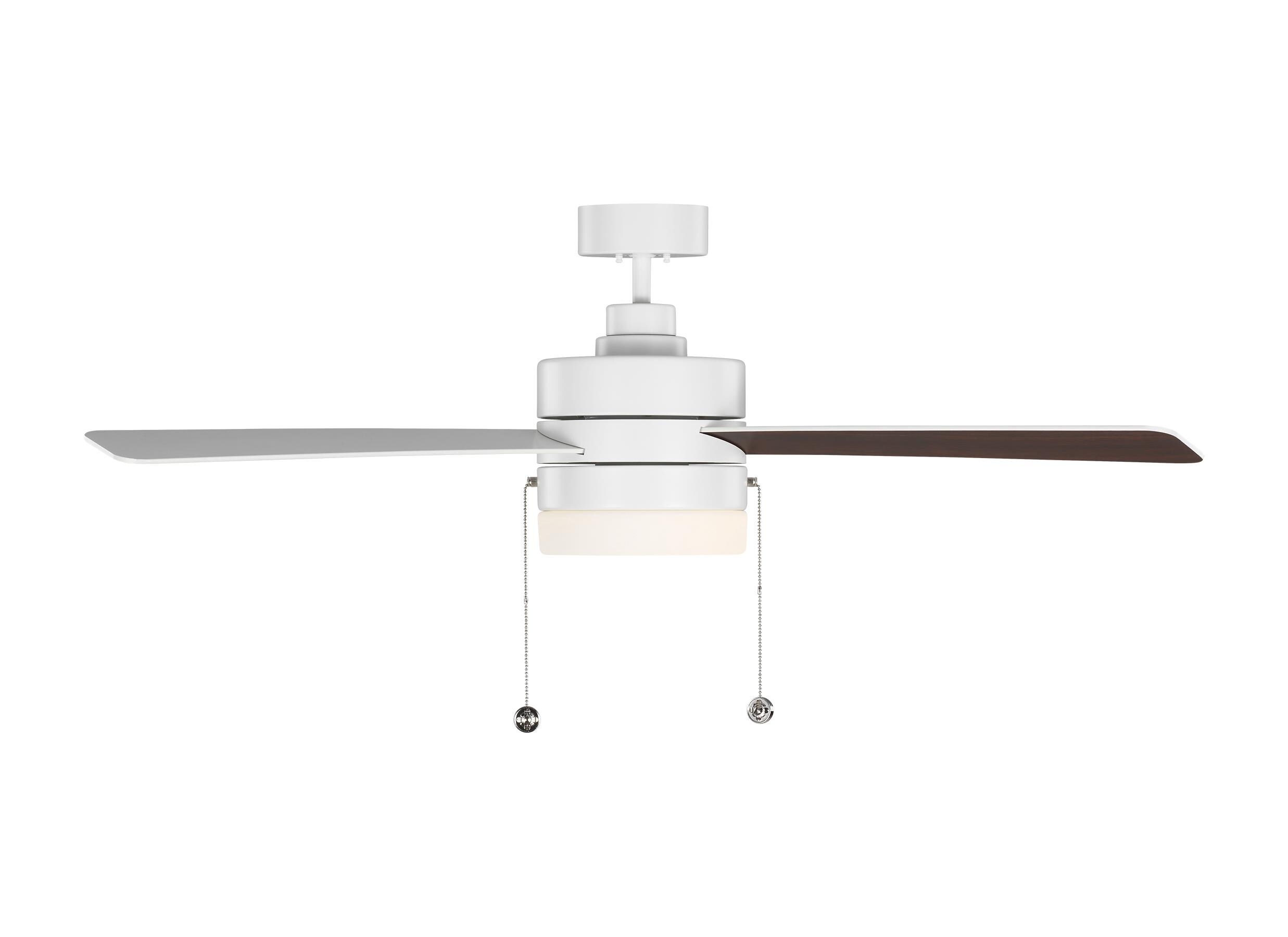 Syrus 52-in Matte White with Matte White Blades Ceiling Fan With Light ( 3 -Blade ) - Image 2