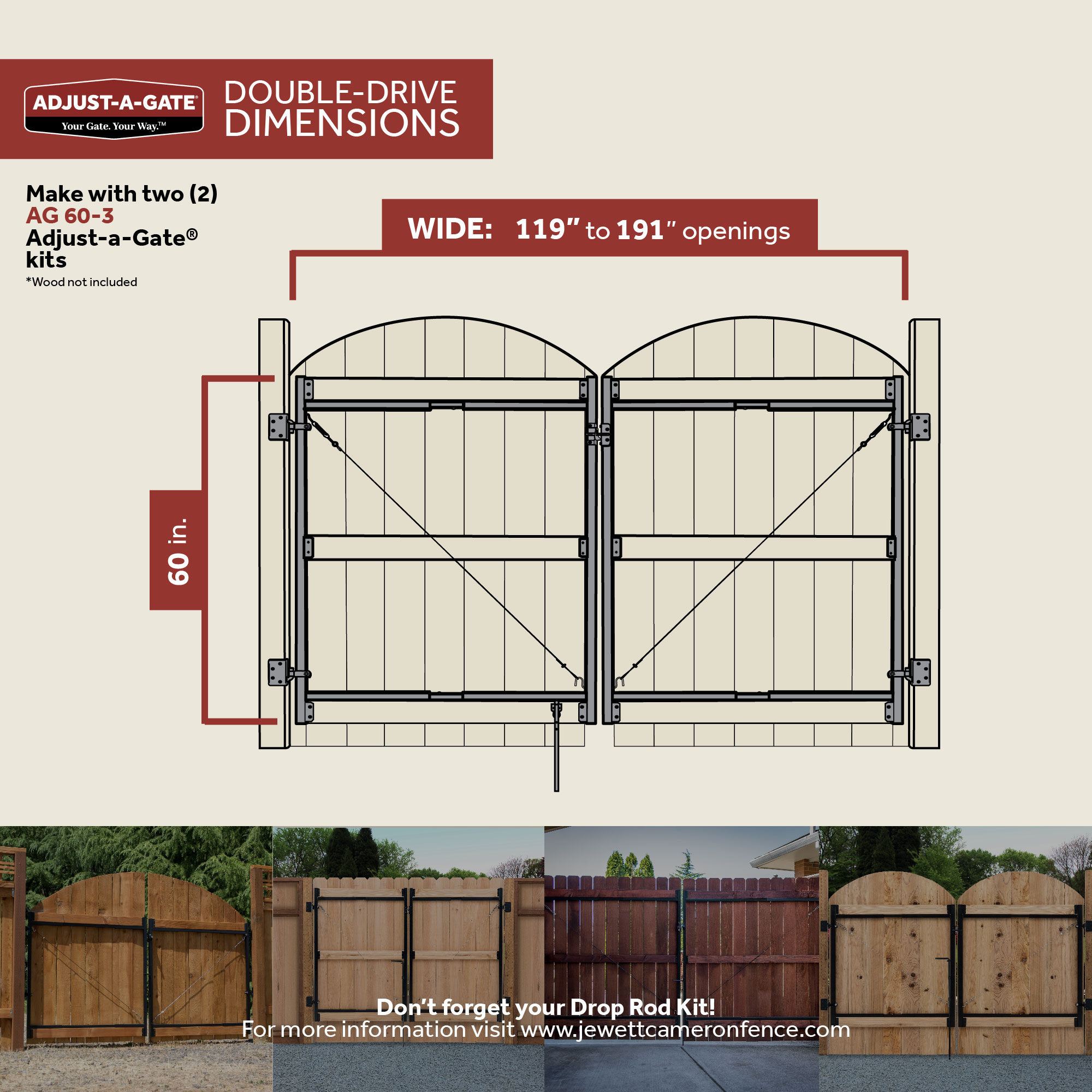 Contractor Series 96-in Black Gate kit - Image 12