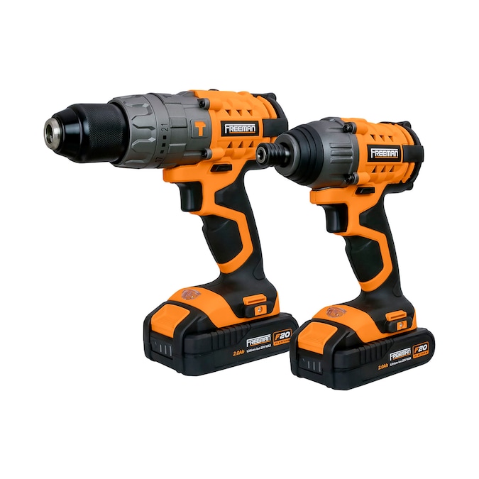 FREEMAN 2-Tool (Battery,Charger and Case Included) 1/2-in 20-volt Max Variable Speed Brushless Cordless Hammer Drill (2-Batteries Included) - Image 2