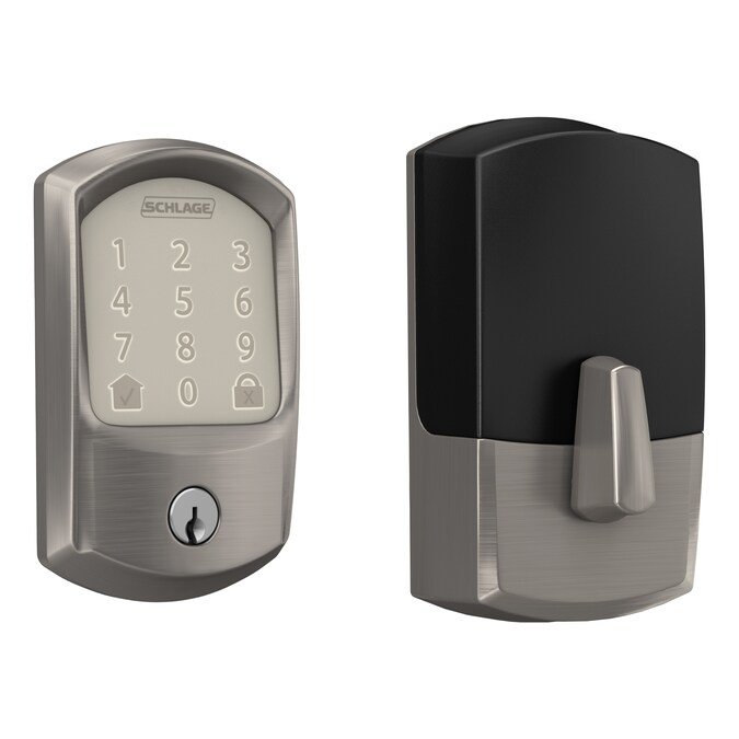 Schlage Encode Greenwich Satin Nickel Smart Lock Electronic Deadbolt with Wifi Bluetooth Touchscreen Keypad