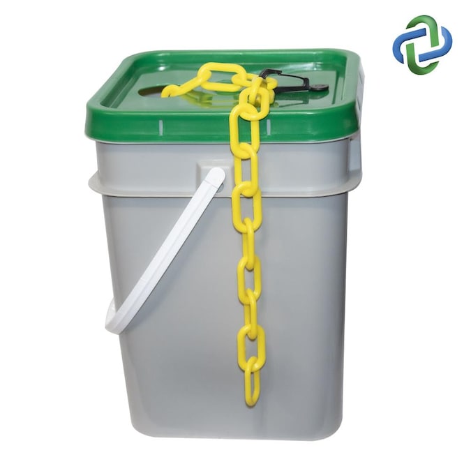 Mr. Chain 2 in (#8, 51Mm) X 160 Ft Yellow Plastic Barrier Chain In A Pail