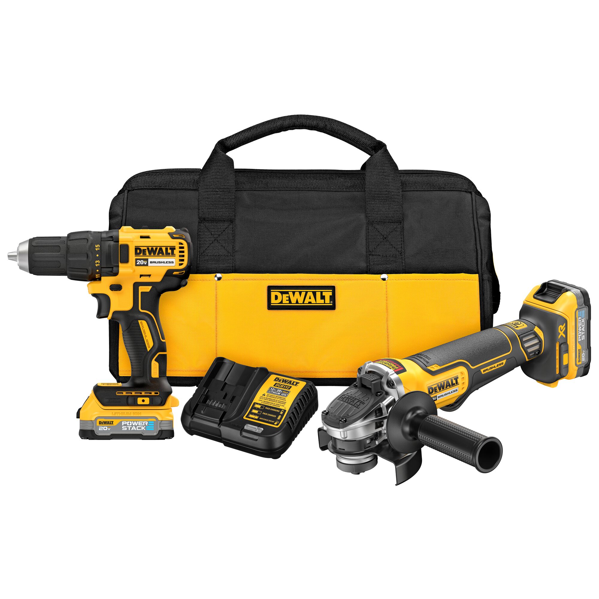20-volt max 2 -Tool Brushless Power Tool Combo Kit with Soft Case ( 2 -Batteries Included and Charger Included )