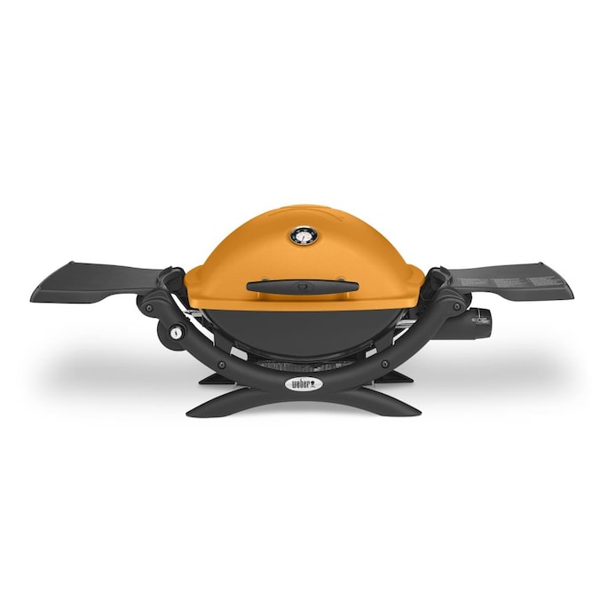 Weber Q 1200 189-Sq in Orange Portable Liquid Propane Grill