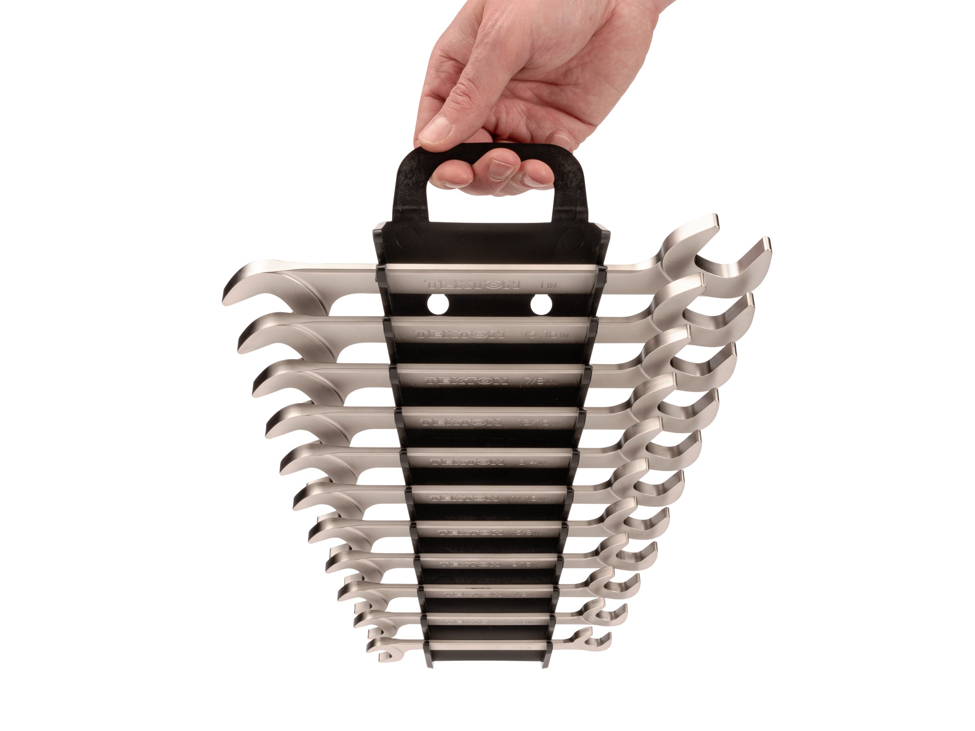 11 -Piece Set Standard (SAE) Angle Open end Wrench Includes Hard Case - Image 6