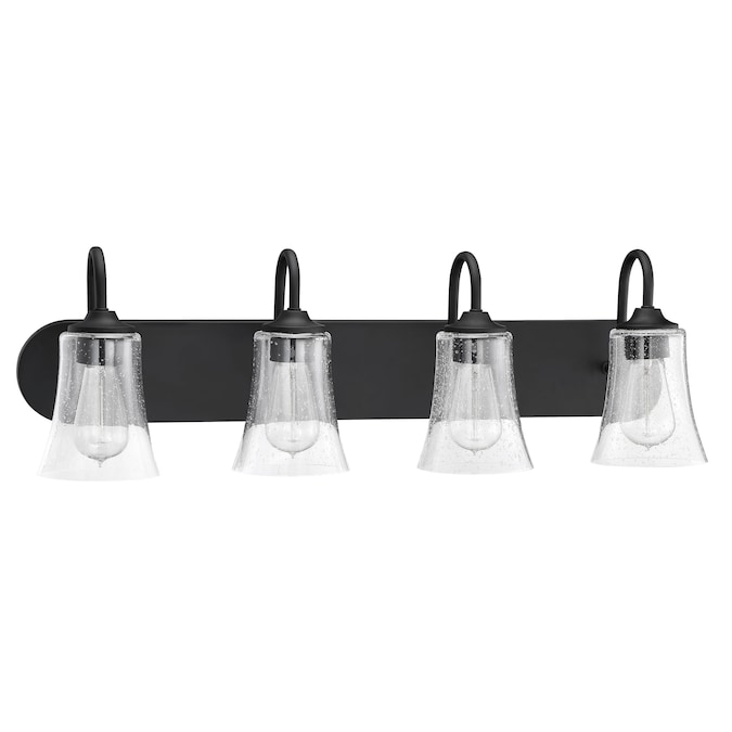 Craftmade Gwyneth 30-in 4-Light Black Traditional Vanity Light