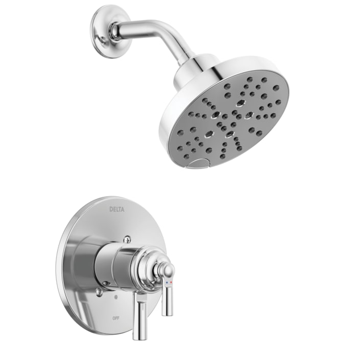 Delta Saylor Chrome 2-handle Multi-function Round Shower Faucet