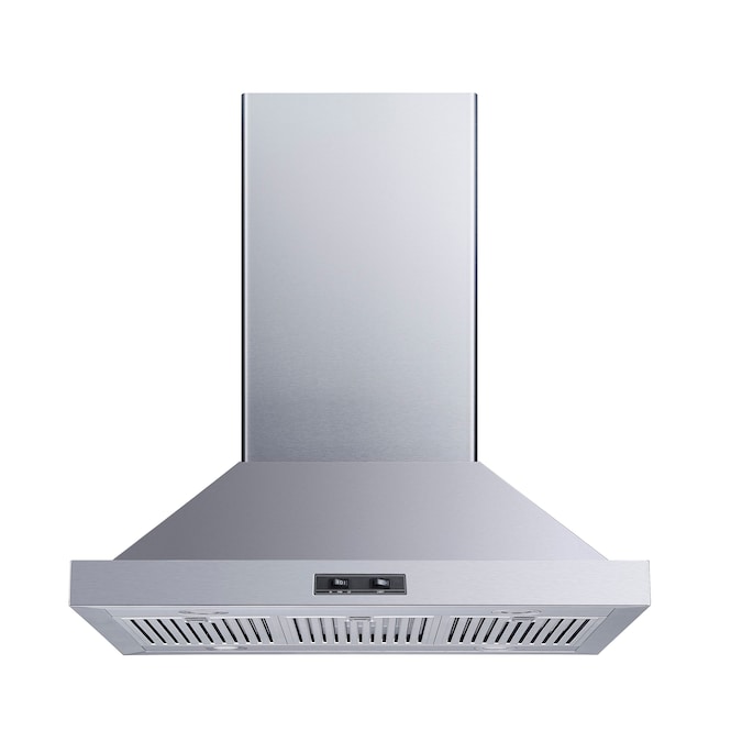 Winflo 30-in 300-CFM Convertible Stainless Steel Island Range Hood