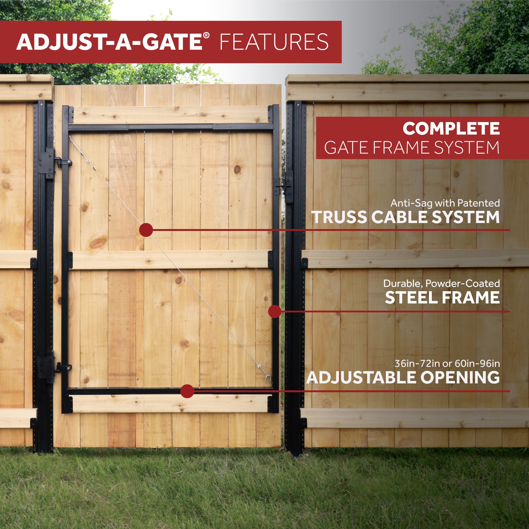 Contractor Series 96-in Black Gate kit - Image 14