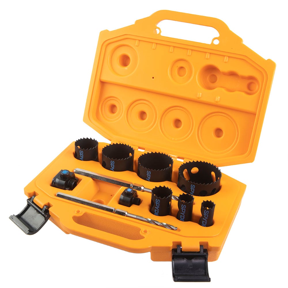 Bi-metal Arbored Adjustable Hole saw kit Set 11 -Piece with Hard Case
