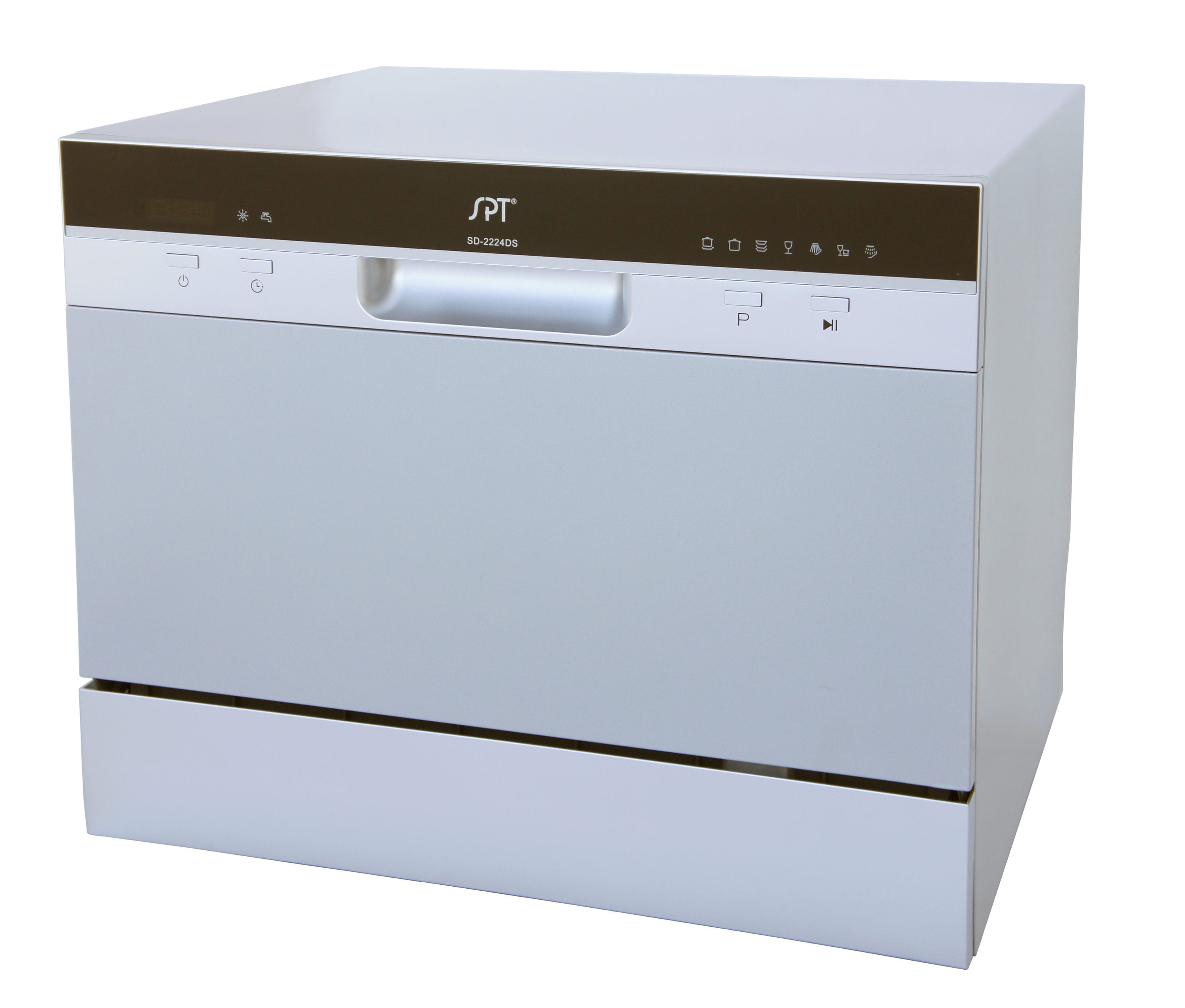21.65-in Portable Countertop dishwasher ( Metallic look ) ENERGY STAR Certified , 55-Decibel Standard Sound Level