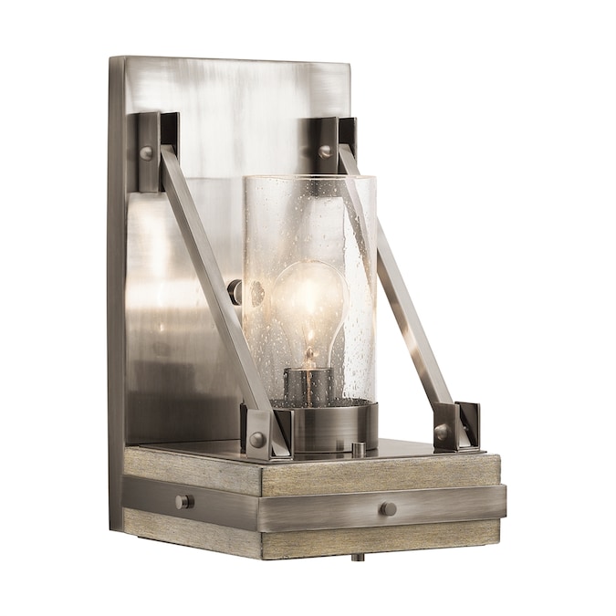Kichler Colerne 8.75-in W 1-Light Pewter Rustic Incandescent Wall Sconce