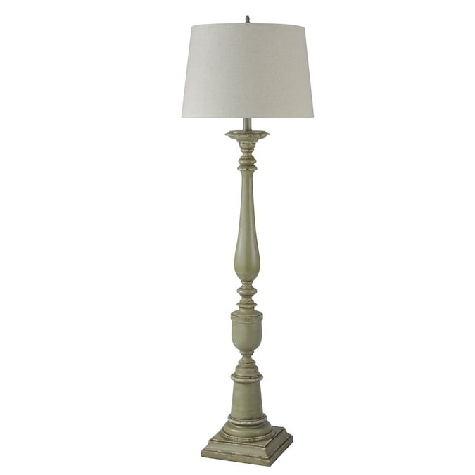 StyleCraft Home Collection Bourgault 64-in Olive Green with Antique Distressing Floor Lamp