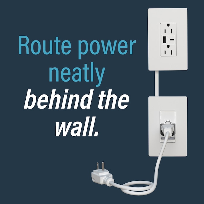 Legrand radiant Outlet Relocation Kit with 15-Amp 125-volt Tamper Resistant Residential Decorator USB Outlet Dual Type A with Wall Plate, White - Image 6