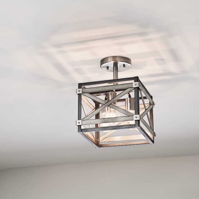 Kichler Stetton 3-Light 10.38-in Antique Steel Semi mount light