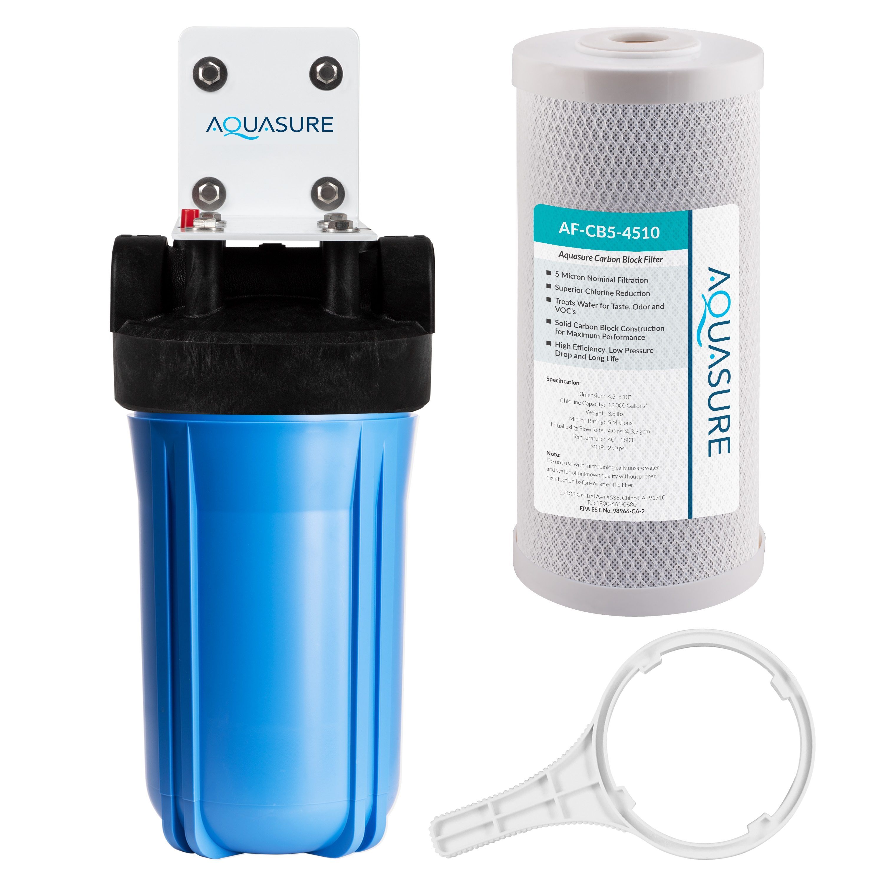 Fortitude V Single-stage 9-GPM Carbon block Soft water Whole House Water Filtration System