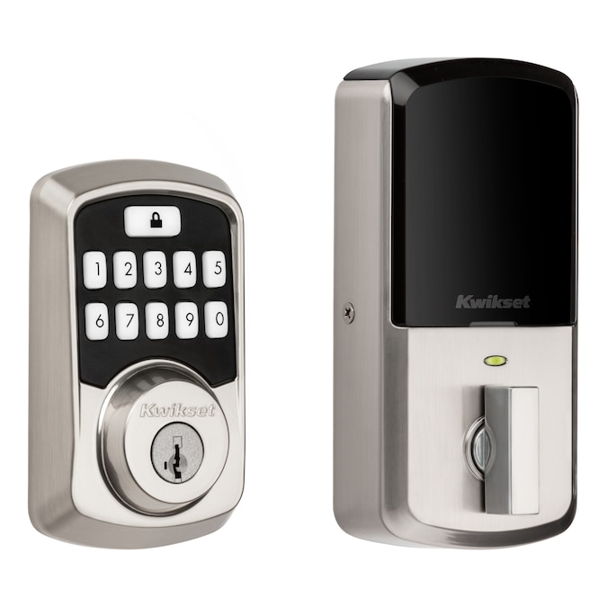 Kwikset Aura Satin Nickel Smart Lock Electronic Deadbolt Bluetooth Smartkey with Keypad