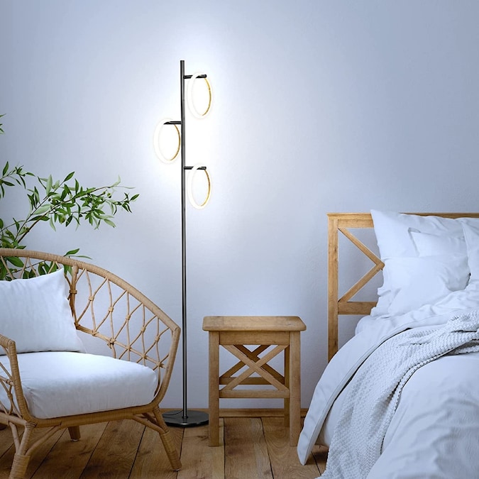 Brightech 66-in Classic Black Tree Track Floor Lamp