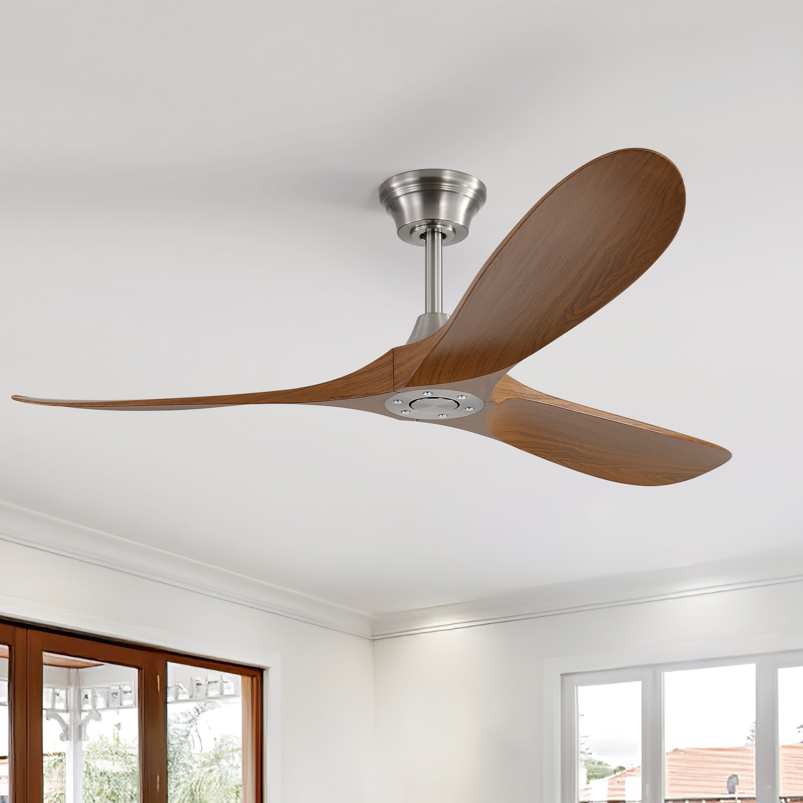 60-in Nickel with ABS Blades Ceiling Fan ( 3 -Blade )