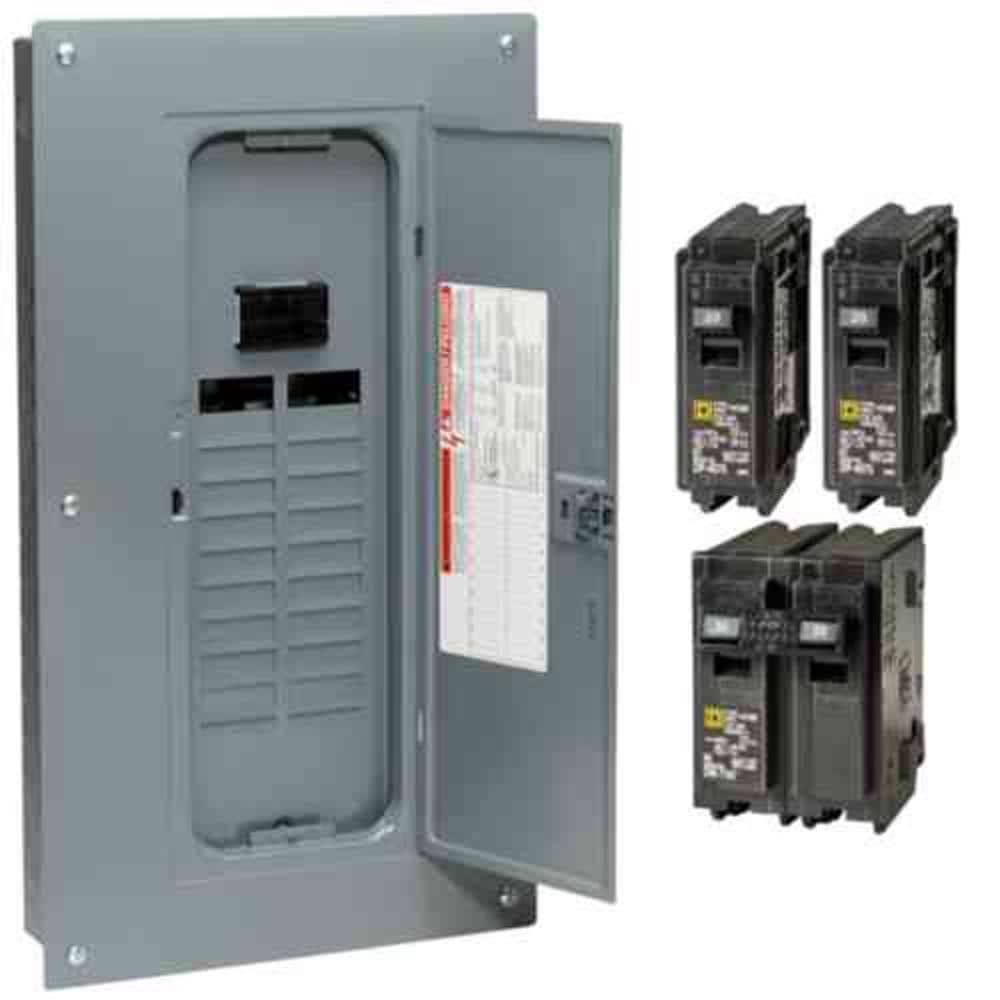 Homeline 100 -Amp 20 -Spaces 40 -Circuit Indoor Main breaker Plug-On Neutral Load Center (Value Pack) - Image 4