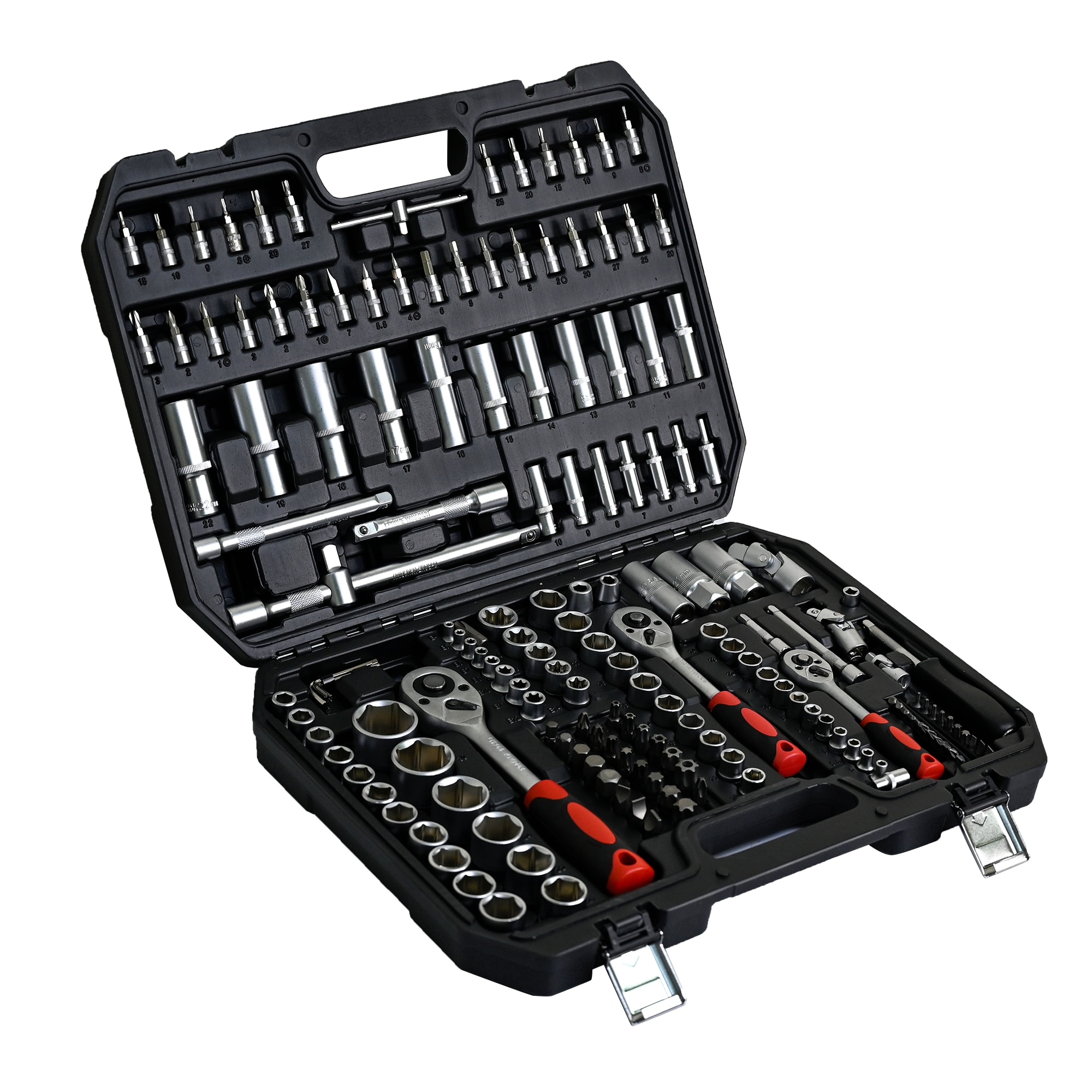 171 -Piece Standard (SAE) and Metric Polished chrome Mechanics Tool Set with Hard Case