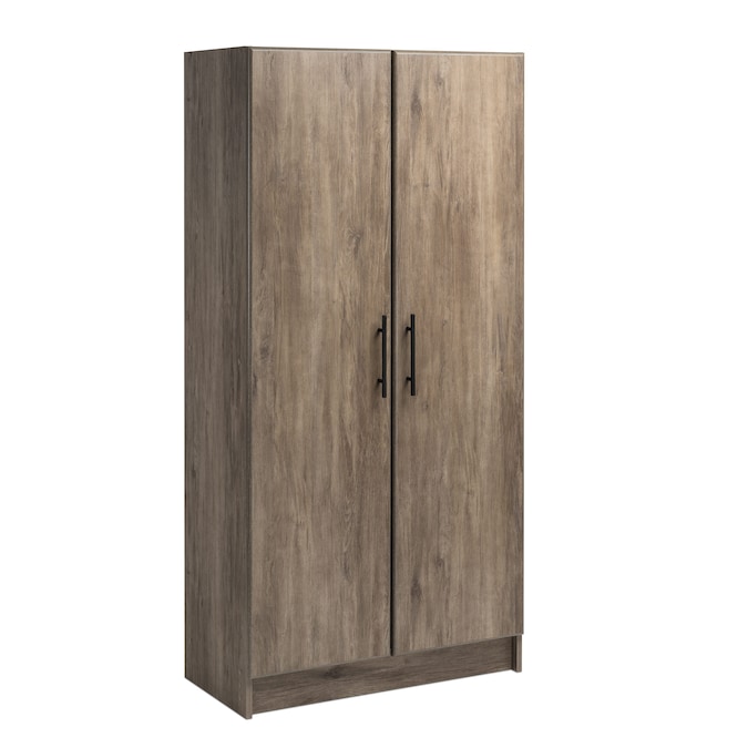 Prepac Elite 32-in W x 65-in H Wood Composite Drifted Gray Freestanding Utility Storage Cabinet