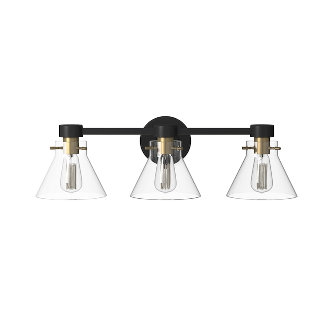 Designers Fountain Willow Creek 25-in 3-Light Matte Black Industrial Vanity Light - Image 3