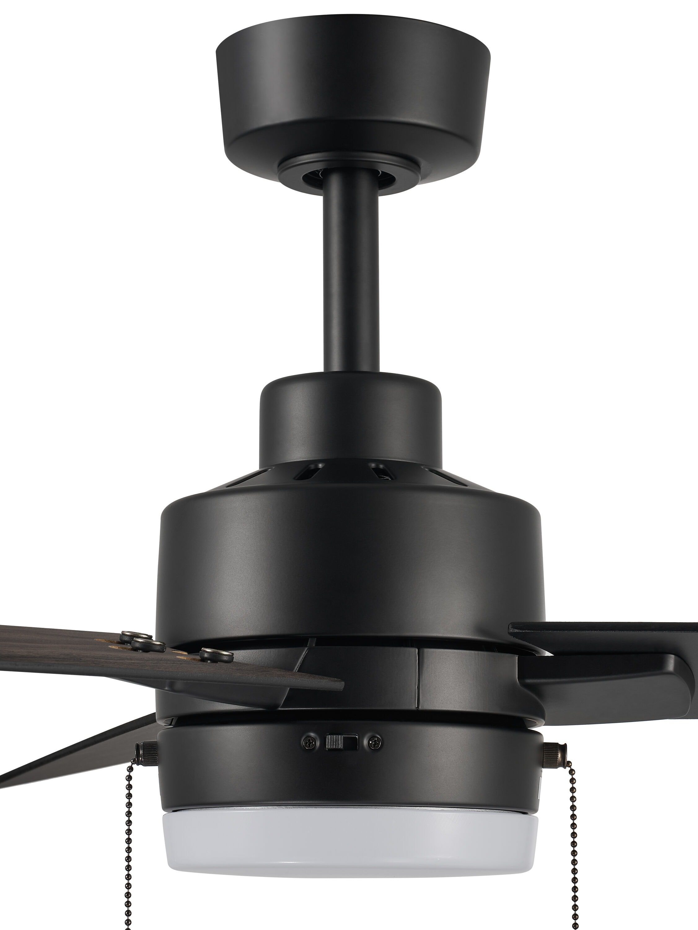 Brinson 52-in Integrated LED Black with Black/Dark Gray Walnut Blades Ceiling Fan With Light ( 3 -Blade ) - Image 9