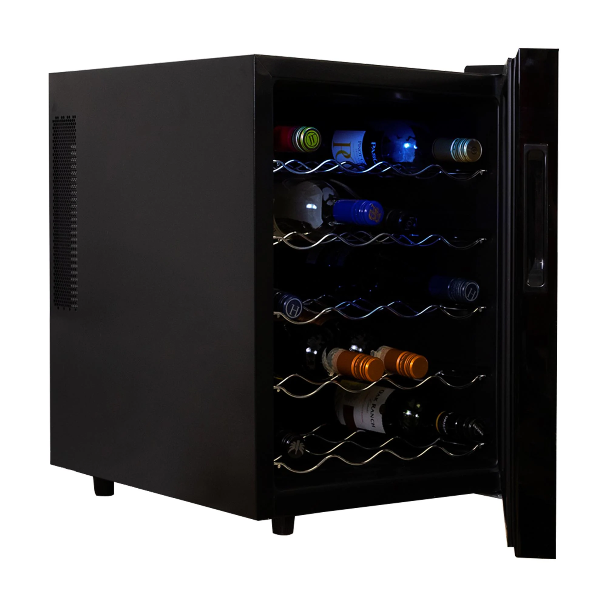 15.75-Inches W 20 -Bottles Black Enhanced Cooling 20 Bottle Capacity Freestanding Indoor Wine Cooler