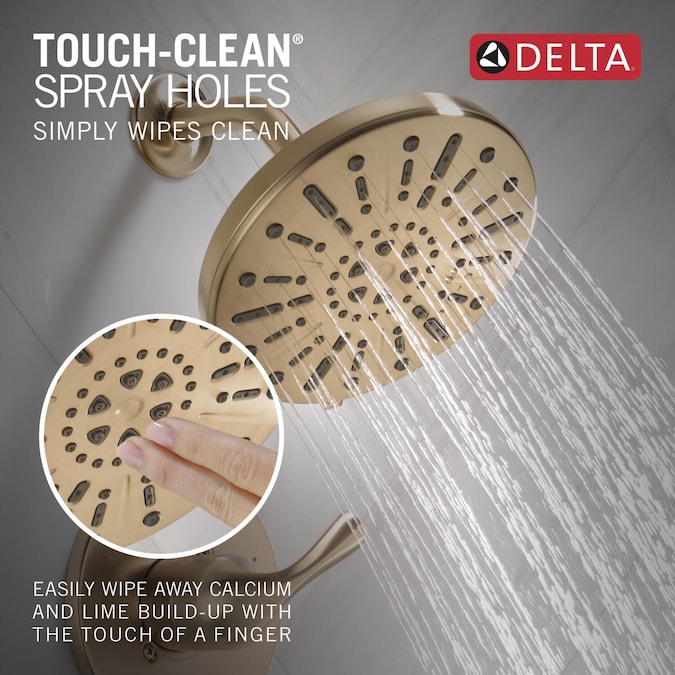 Delta Eldren Champagne Bronze 1-handle Multi-function Round Bathtub and Shower Faucet - Image 7