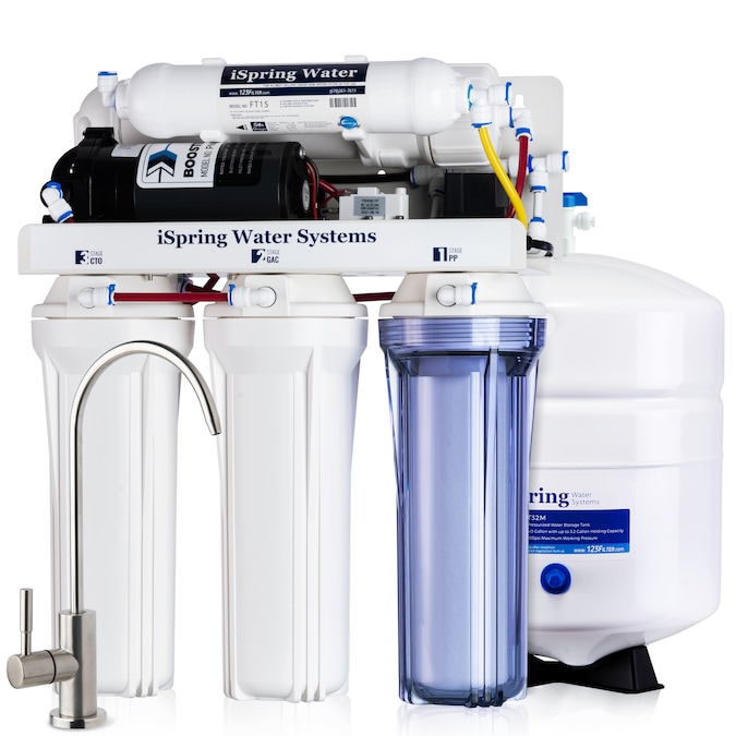 iSpring RCC7P 5 Stage RO Water System 5-stage Multi-method Reverse Osmosis Filtration System
