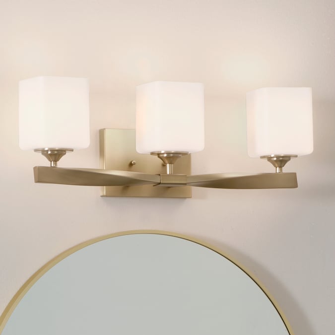 Kichler Marette 23-in 3-Light Gold Modern/Contemporary Vanity Light