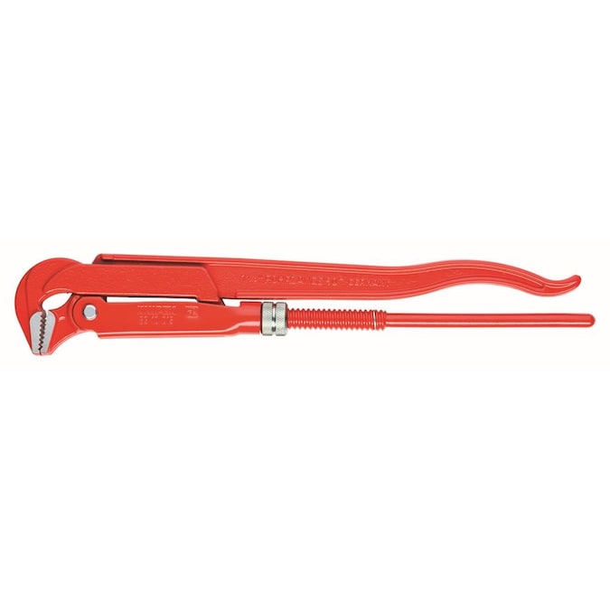 KNIPEX 24-in Chrome Steel Pipe Wrench - Adjustable, Offset Teeth for Better Grip, I-Beam Handle for Increased Leverage