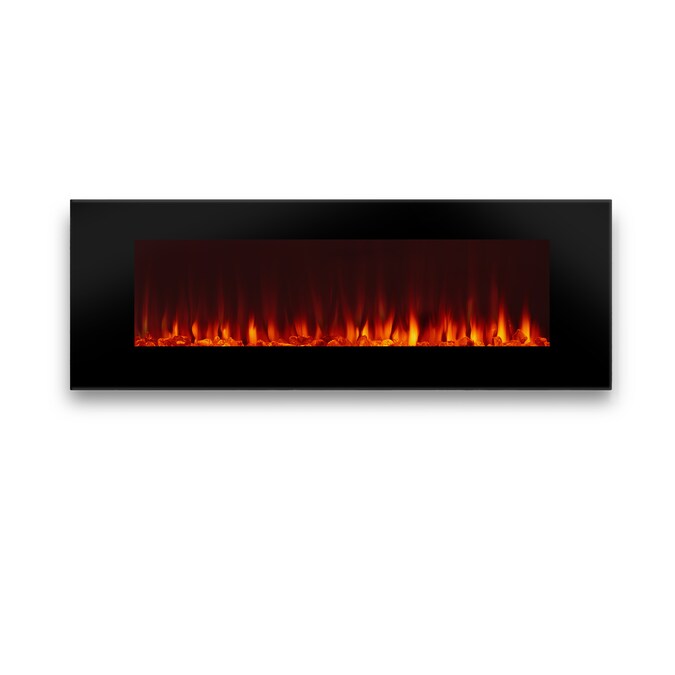 Real Flame 50-in W Black Fan-forced Wall-mount Electric Fireplace with Remote Control Included - Image 3