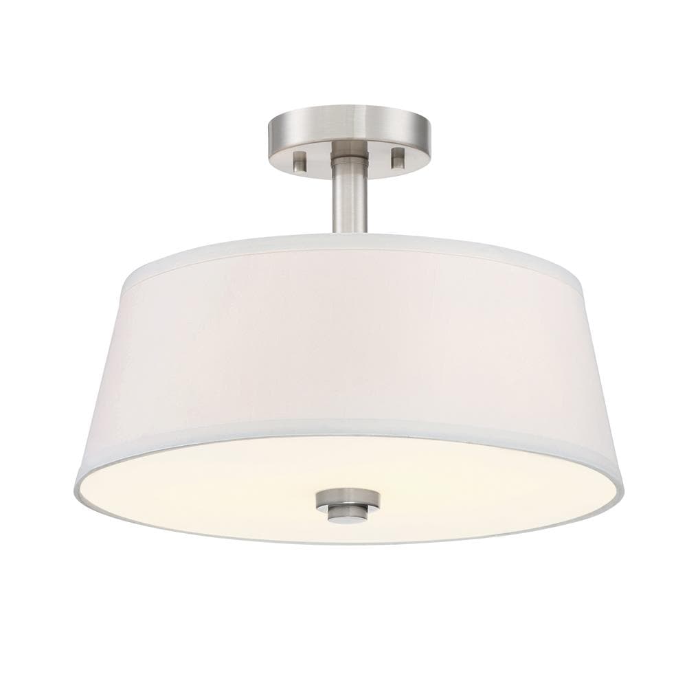 Studio 2 -Light 15-in Satin Gray Semi Flush Mount Light - Image 2