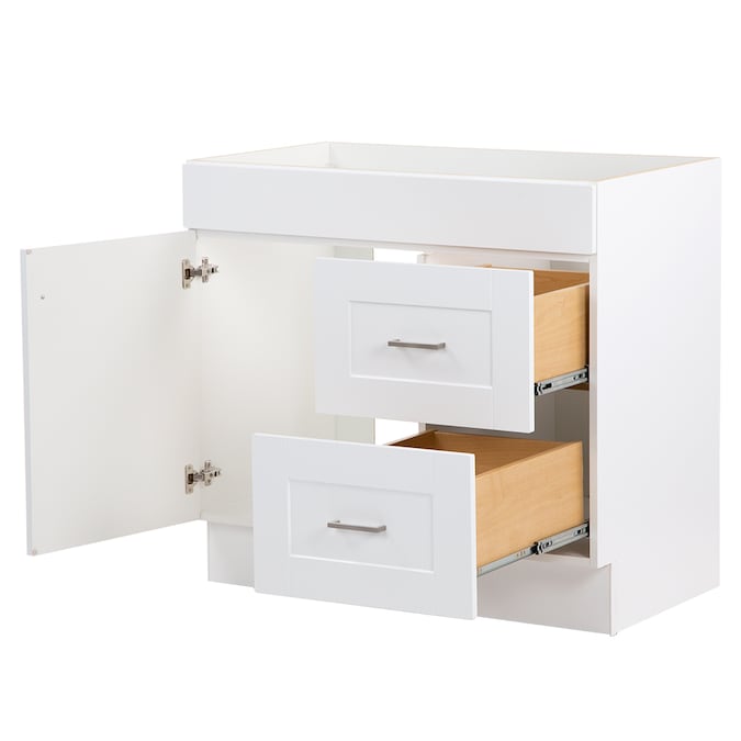 Project Source 36-in White Bathroom Vanity Base Cabinet without Top - Image 11