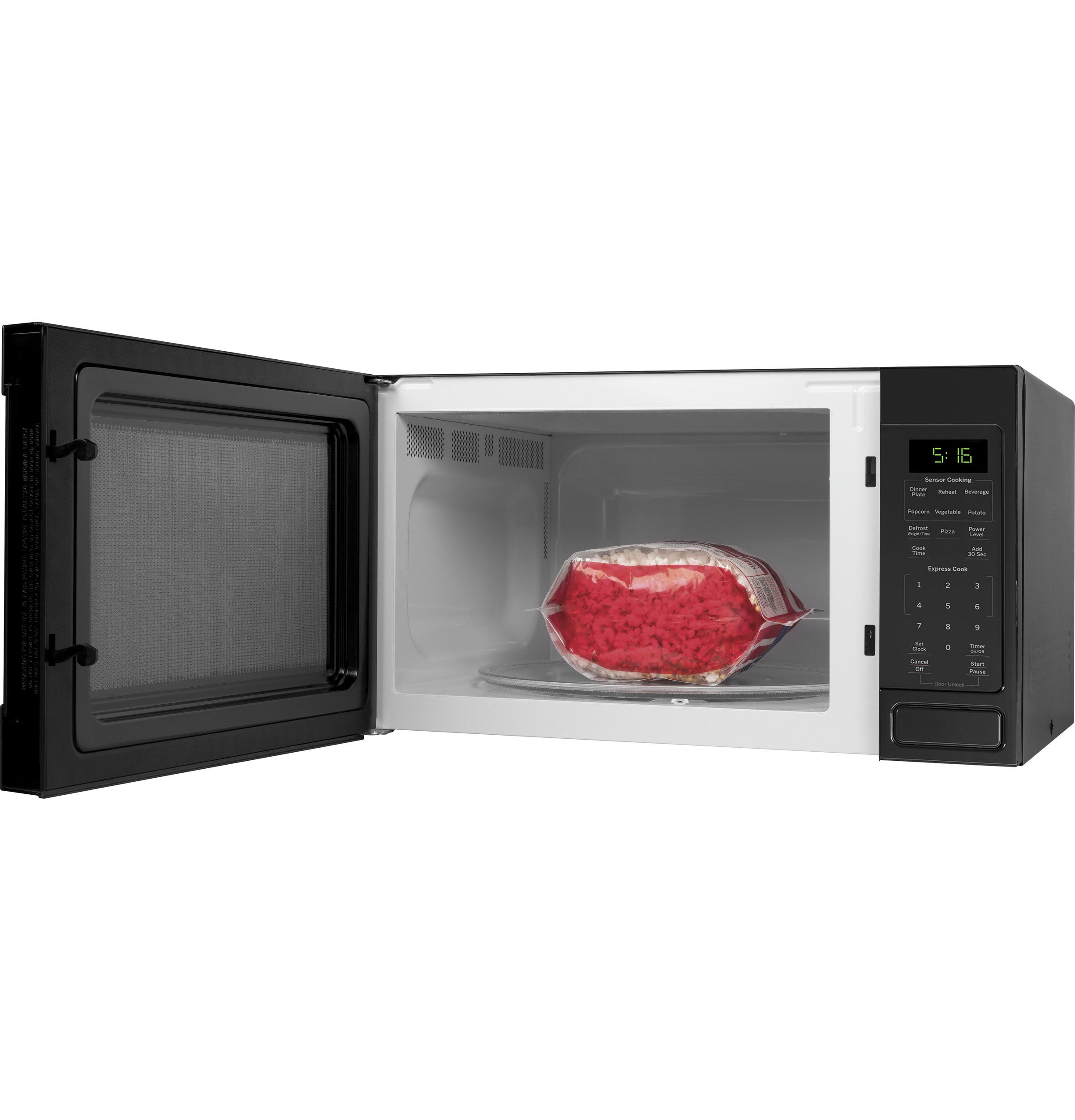 1.6-cu ft Large (Greater than 1.5-cu ft) 1150 -Watt Sensor Cooking Controls Countertop Microwave ( Black ) - Image 2
