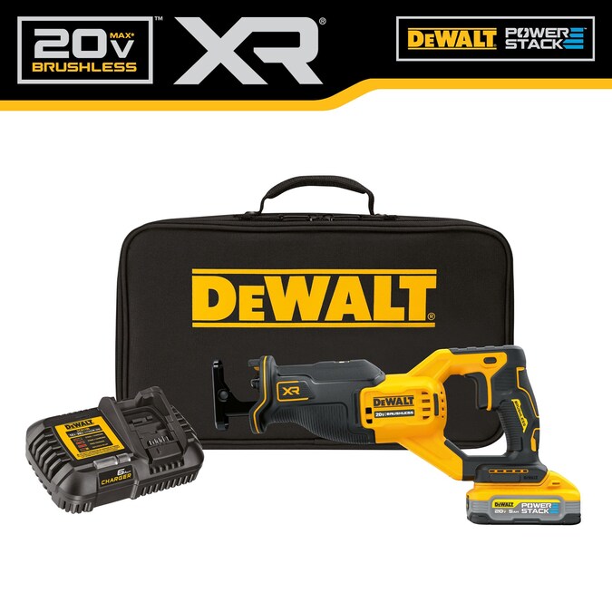 DEWALT XR 20-volt Max Variable Speed Brushless Cordless Reciprocating Saw (Charger Included and Battery Included)