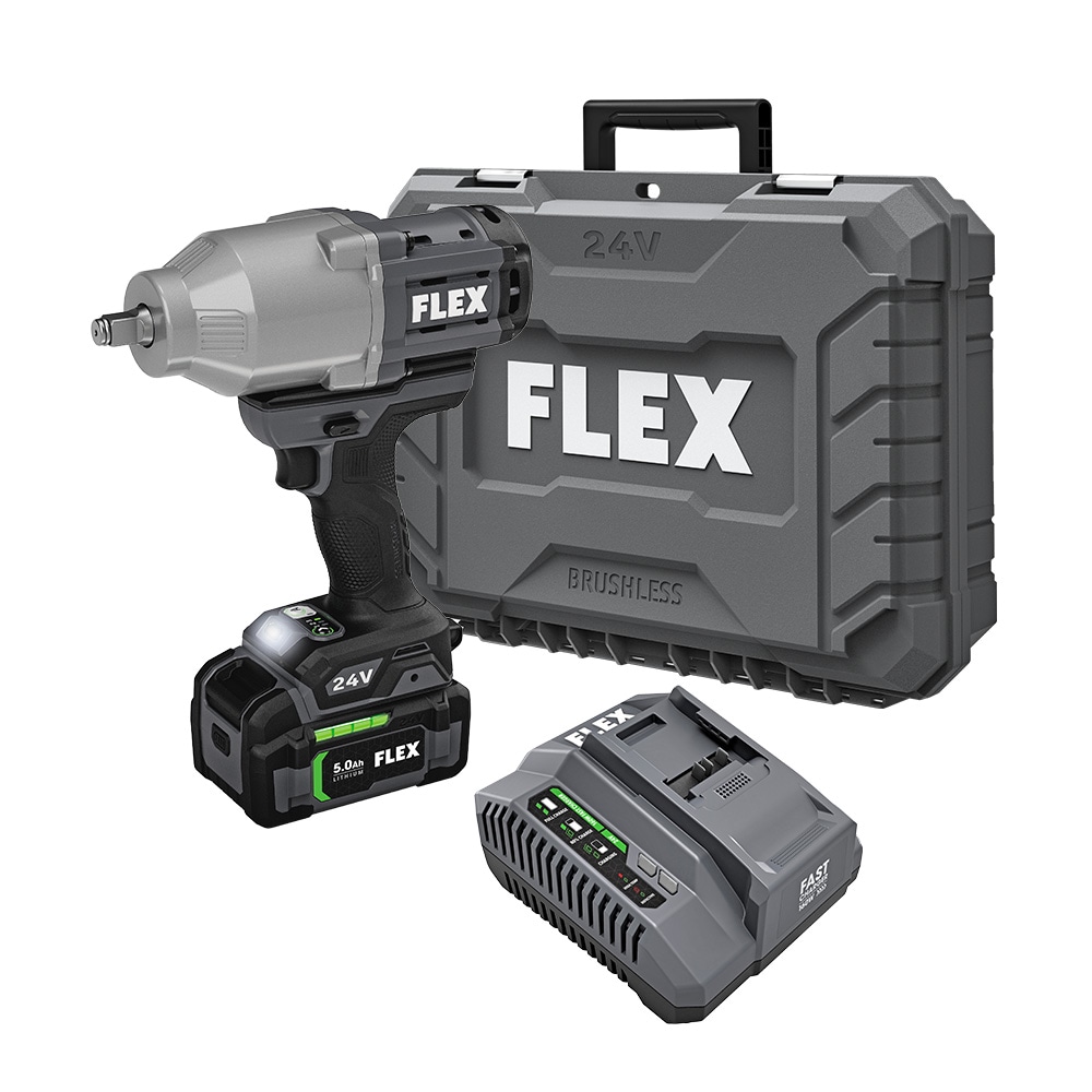 24-volt Variable Speed Brushless 1/2-in Drive Cordless Impact Wrench ( Battery Included )