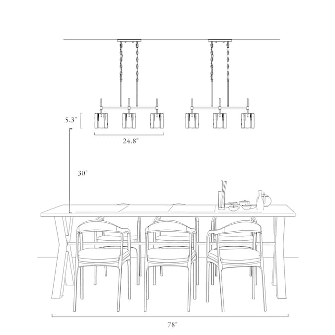 LNC Tucana 3-Light Modern/Contemporary Ribbed Glass Linear LED Large Hanging Pendant Light - Image 12