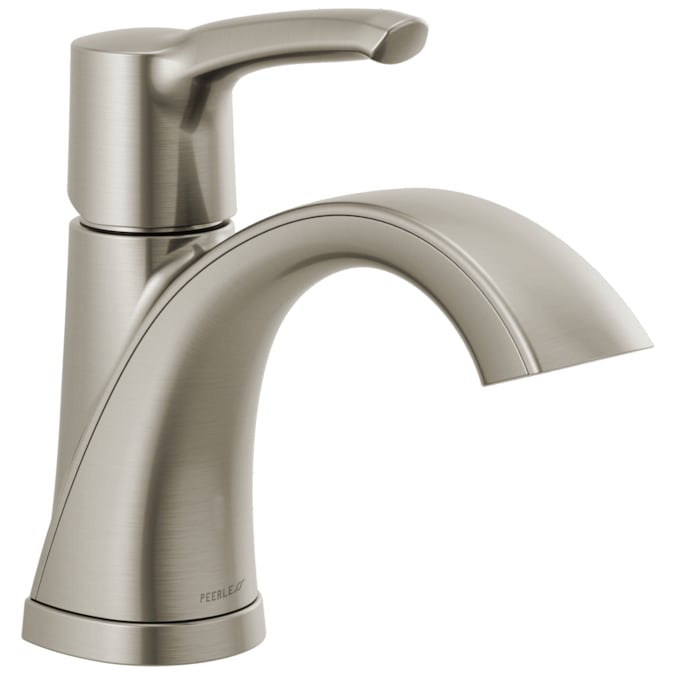 Delta Parkwood Brushed Nickel Single Hole 1-Handle WaterSense Bathroom Sink Faucet with Drain and Deck Plate