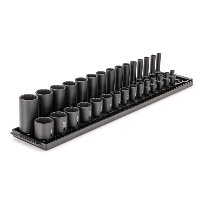 TEKTON 30-Piece Standard (SAE) 3/8-in Drive Set 12-point Impact Socket Set