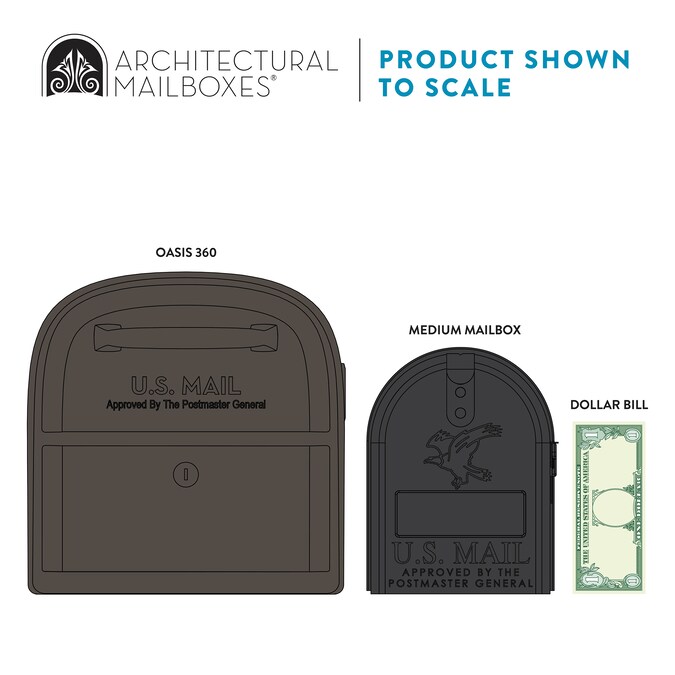 Architectural Mailboxes Post Mount Bronze Metal Large Lockable Mailbox - Image 11