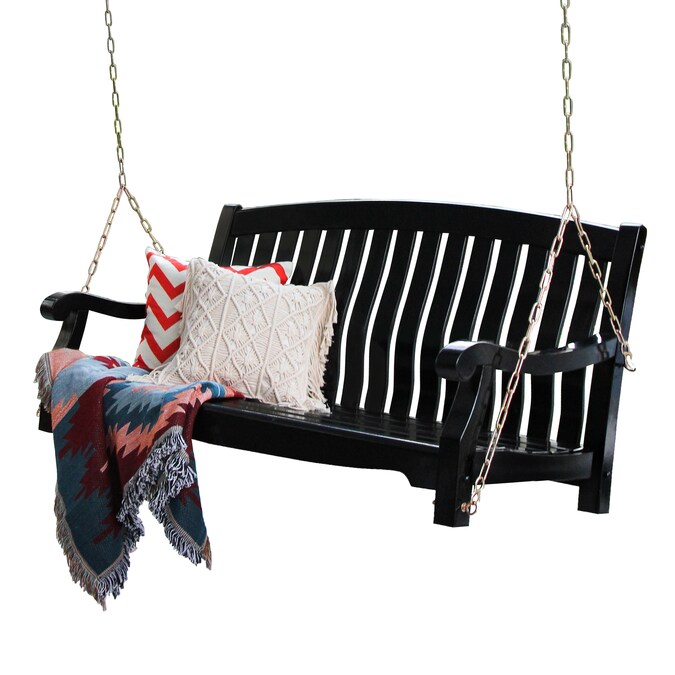 Cambridge Casual Bonn 2-person Black Wood Outdoor Swing