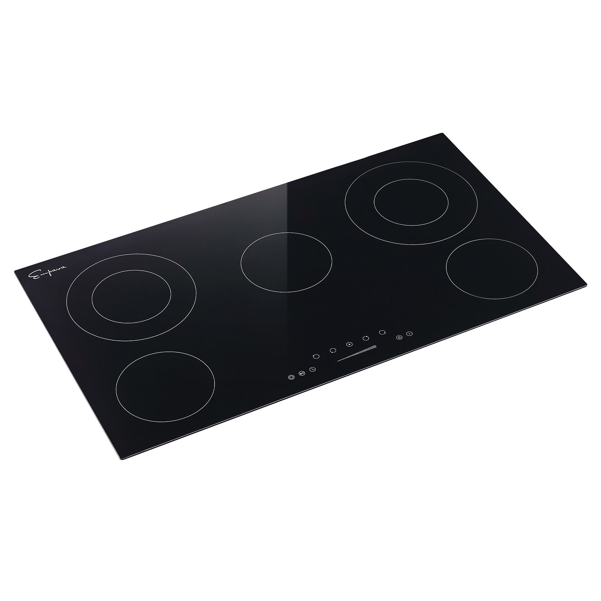 Electric Stove With Keep Warm Zone 36-in 5 burners Smooth Surface (Radiant) Black Electric Cooktop - Image 5