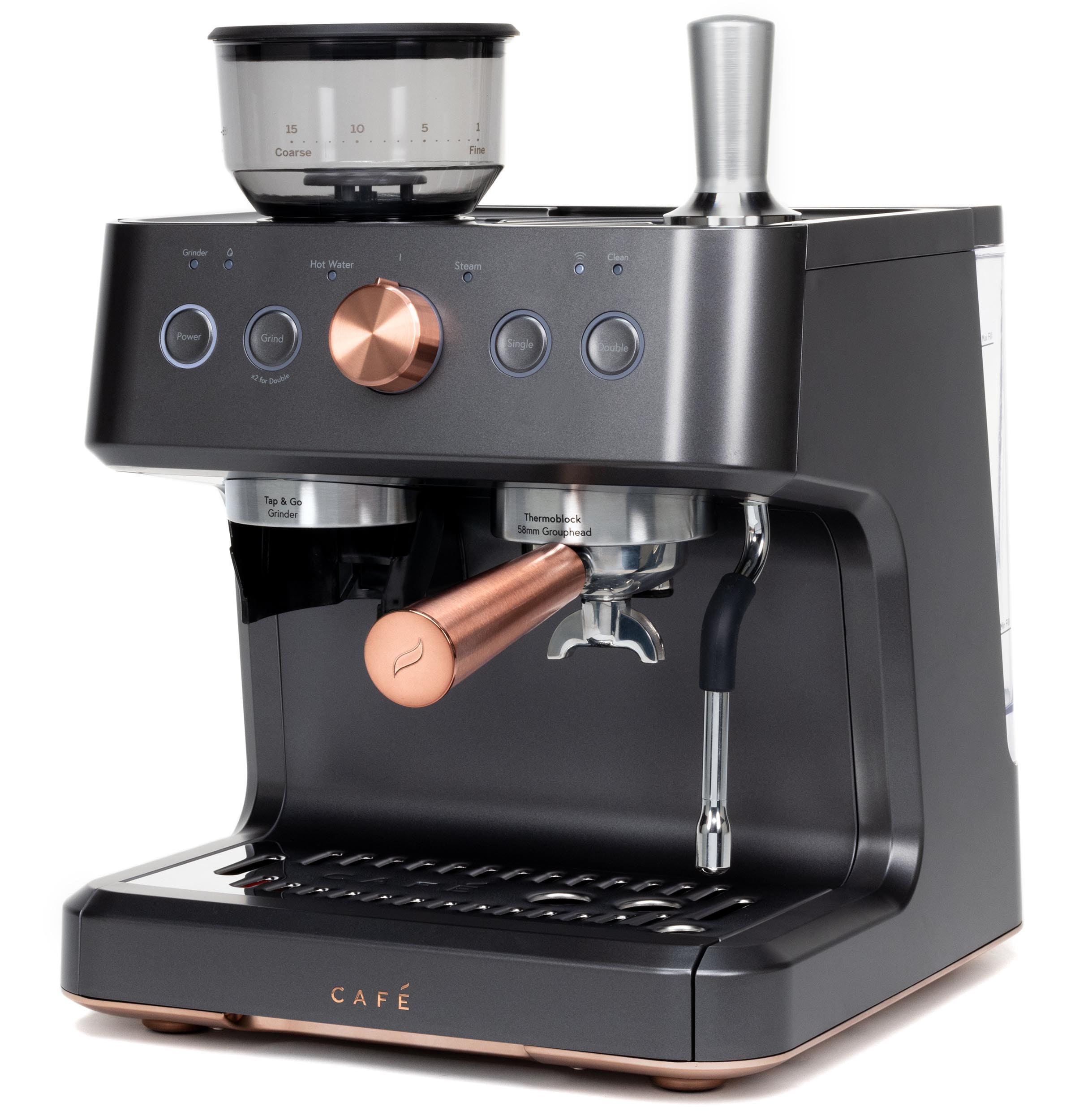 Bellissimo Semi automatic Stainless steel Programmable Wi-Fi Espresso Machine with Drip Tray ( Matte Black ) - Image 4